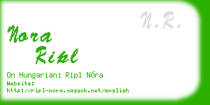 nora ripl business card